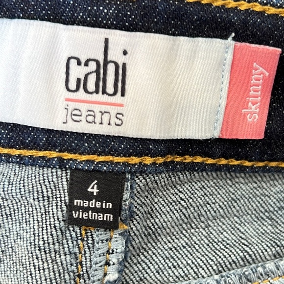 CABI Skinny Dark Wash Jeans Sz 4 #4150 NWOT - Picture 5 of 7